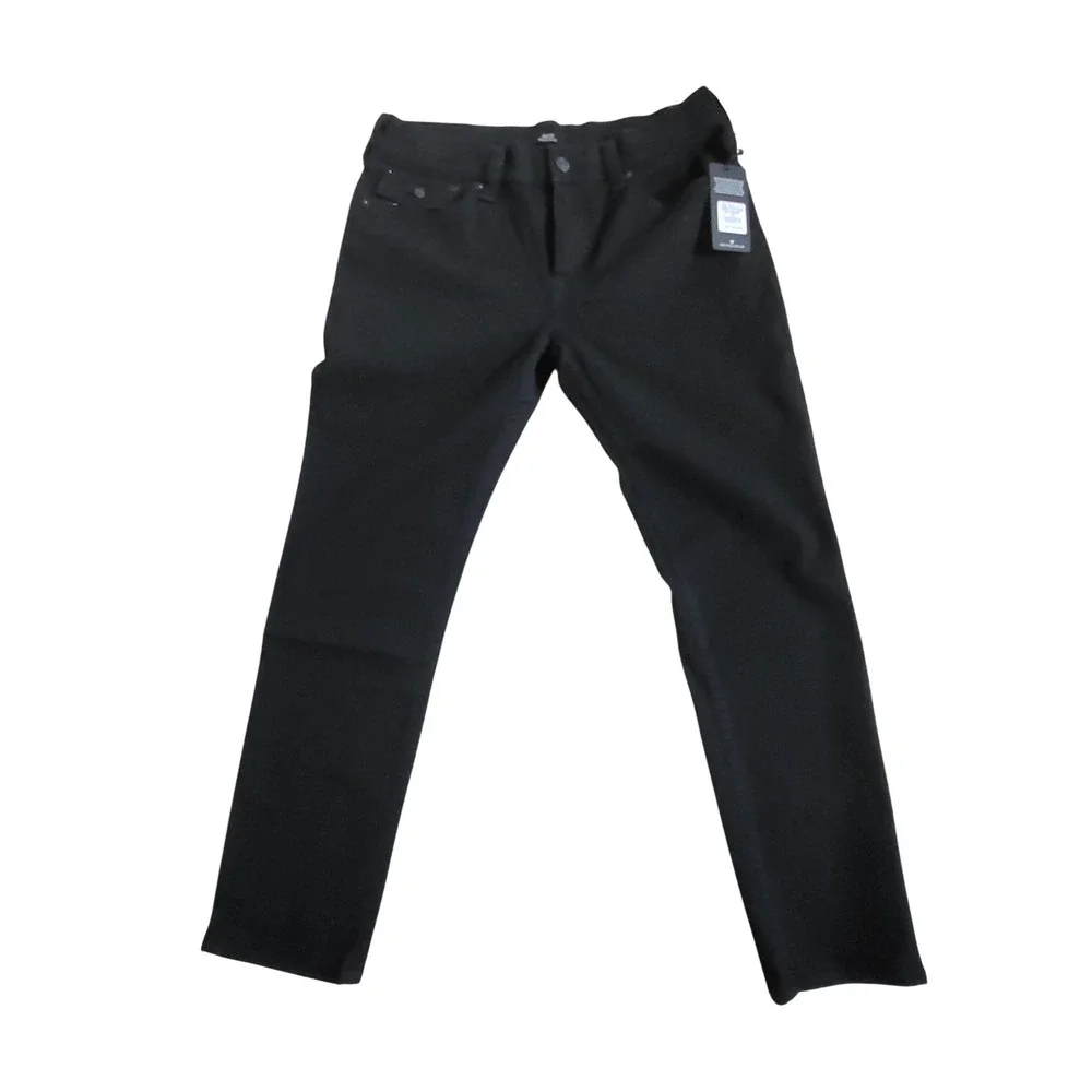 NWT True Religion Rocco Relaxed Black‎ Skinny Jeans - Size 32